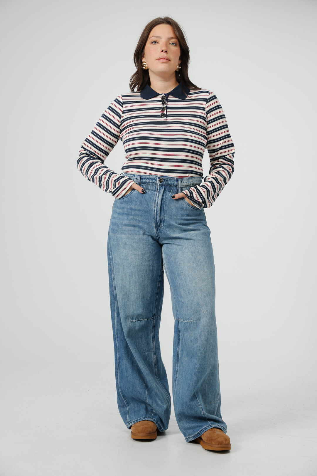 Sweeter Navy Striped Polo