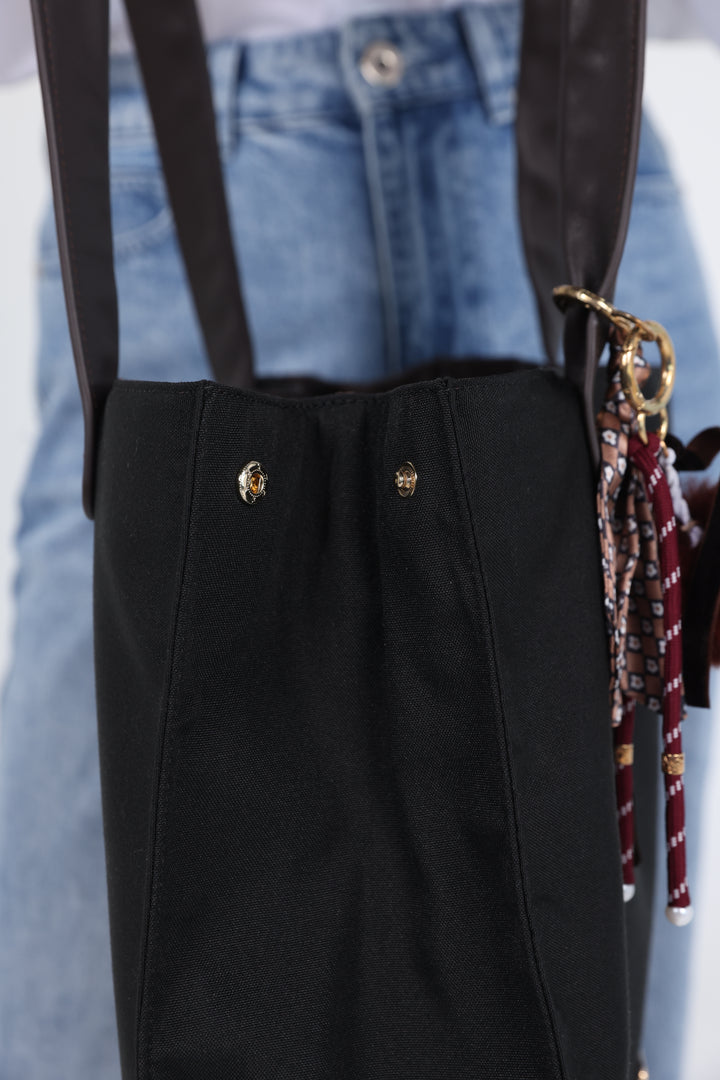 Black Travel Tote Bag