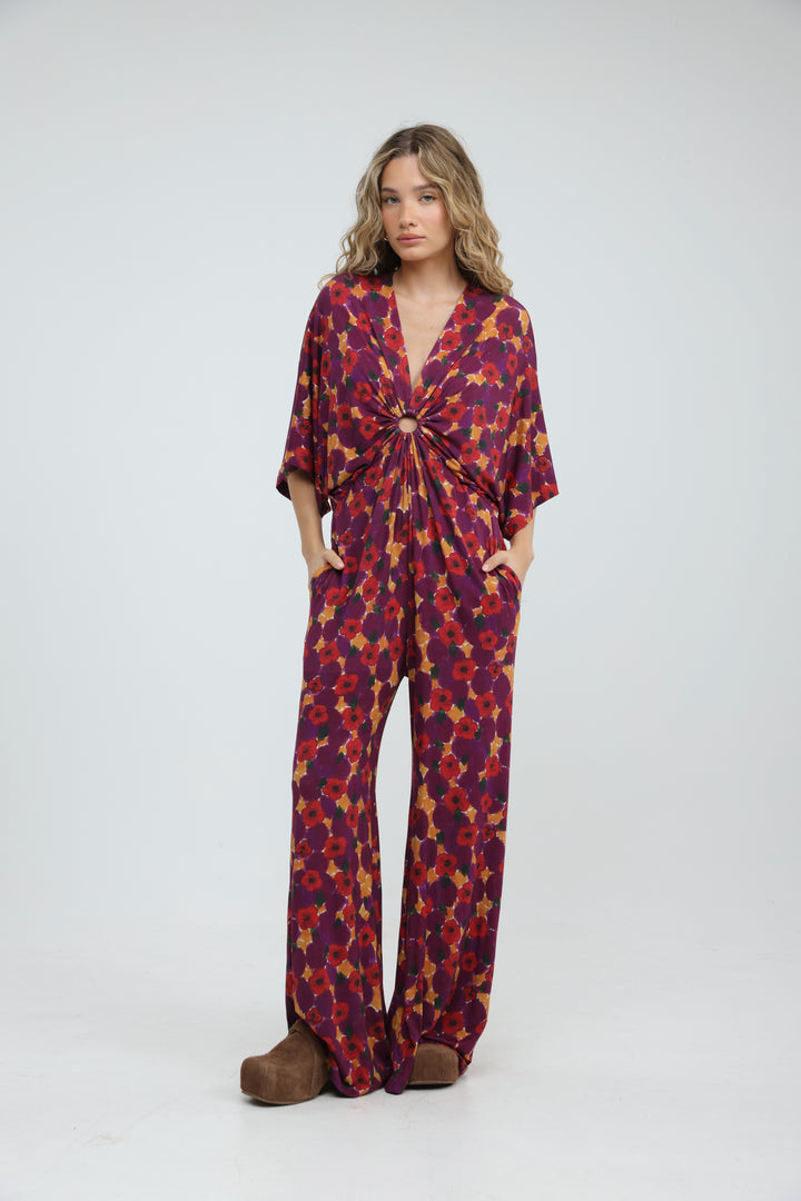 Target Floral Wide Jumpsuit