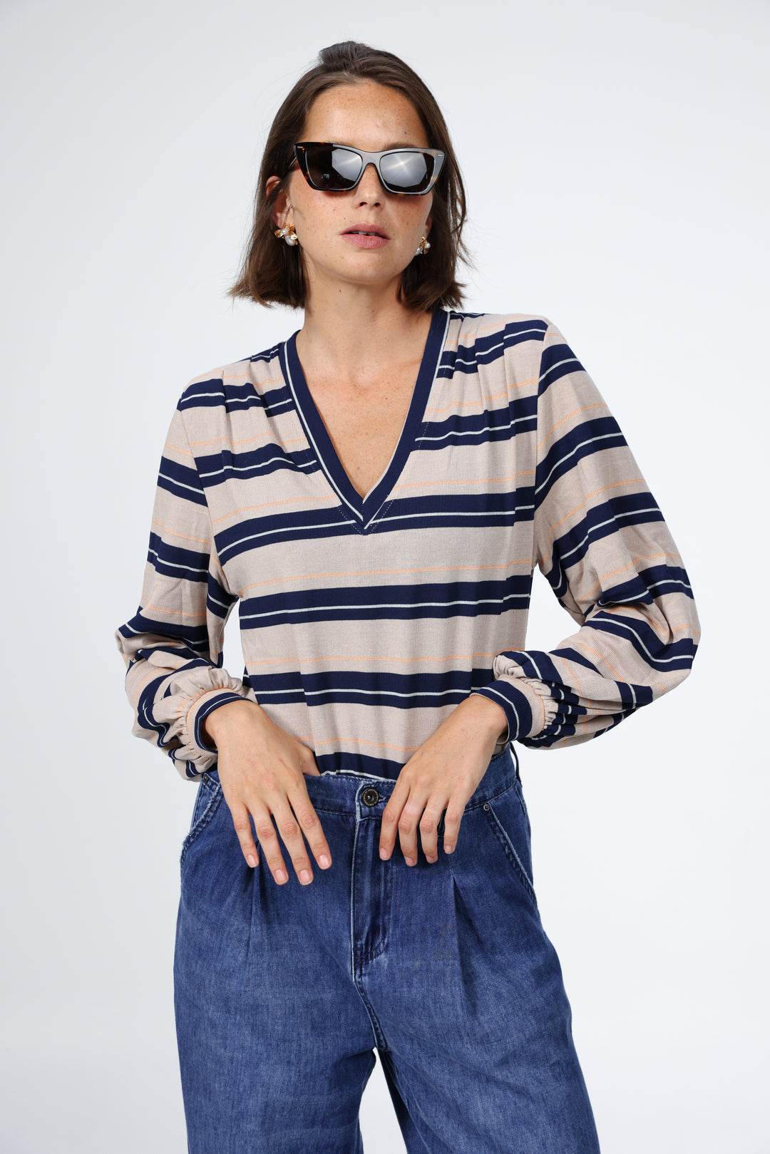 Vivoosh Navy Striped Shirt