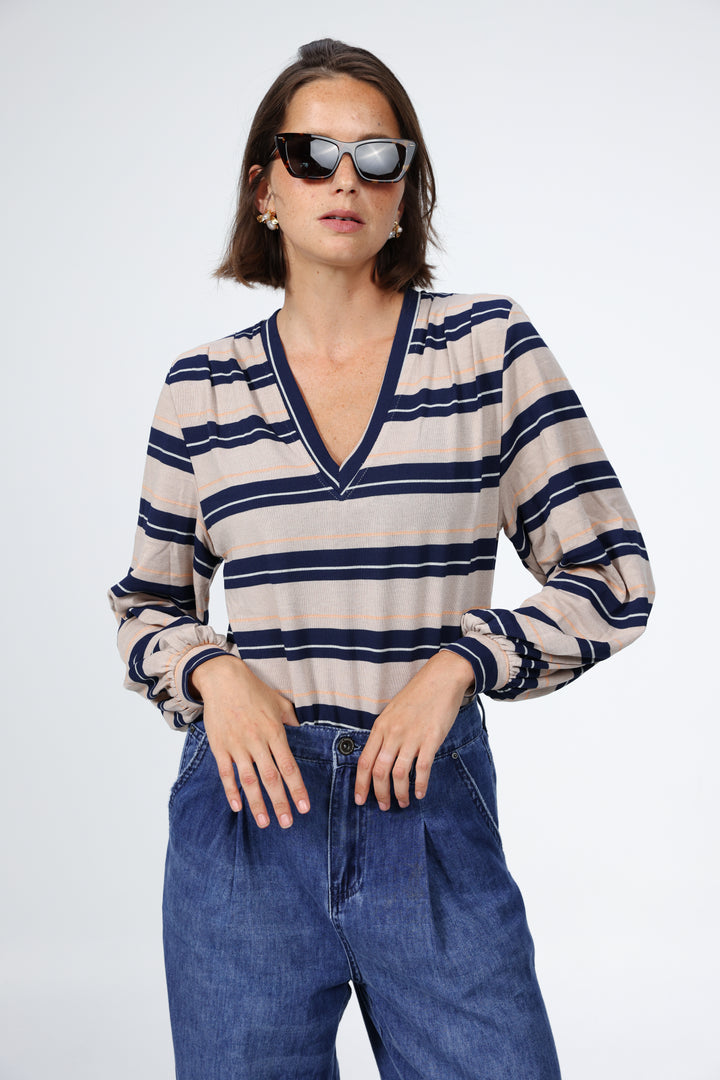 Vivoosh Navy Striped Shirt