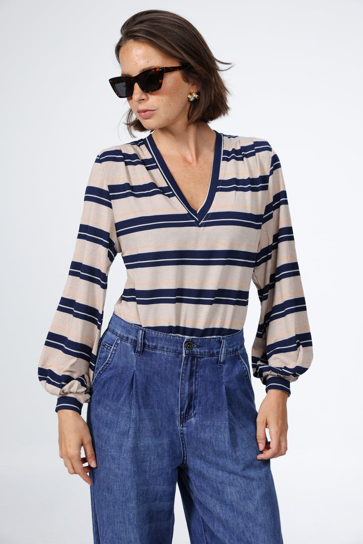 Vivoosh Navy Striped Shirt