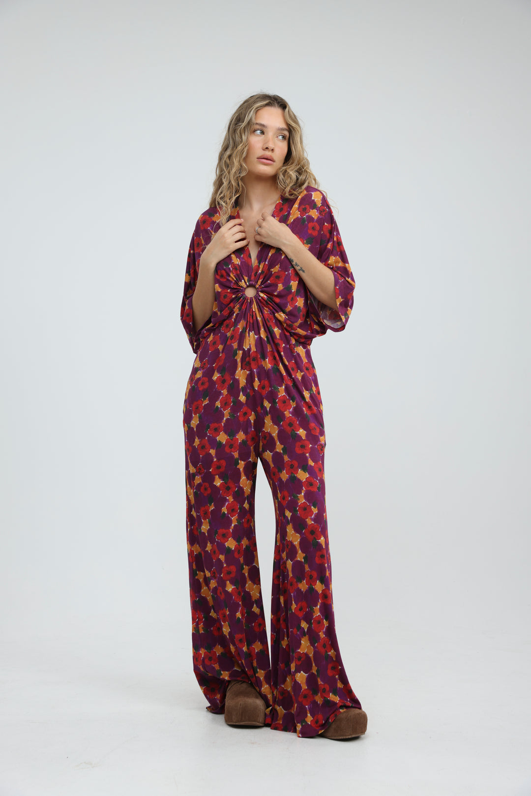 Target Floral Wide Jumpsuit