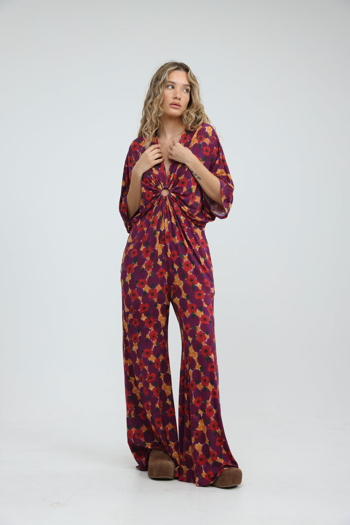 Target Floral Wide Jumpsuit