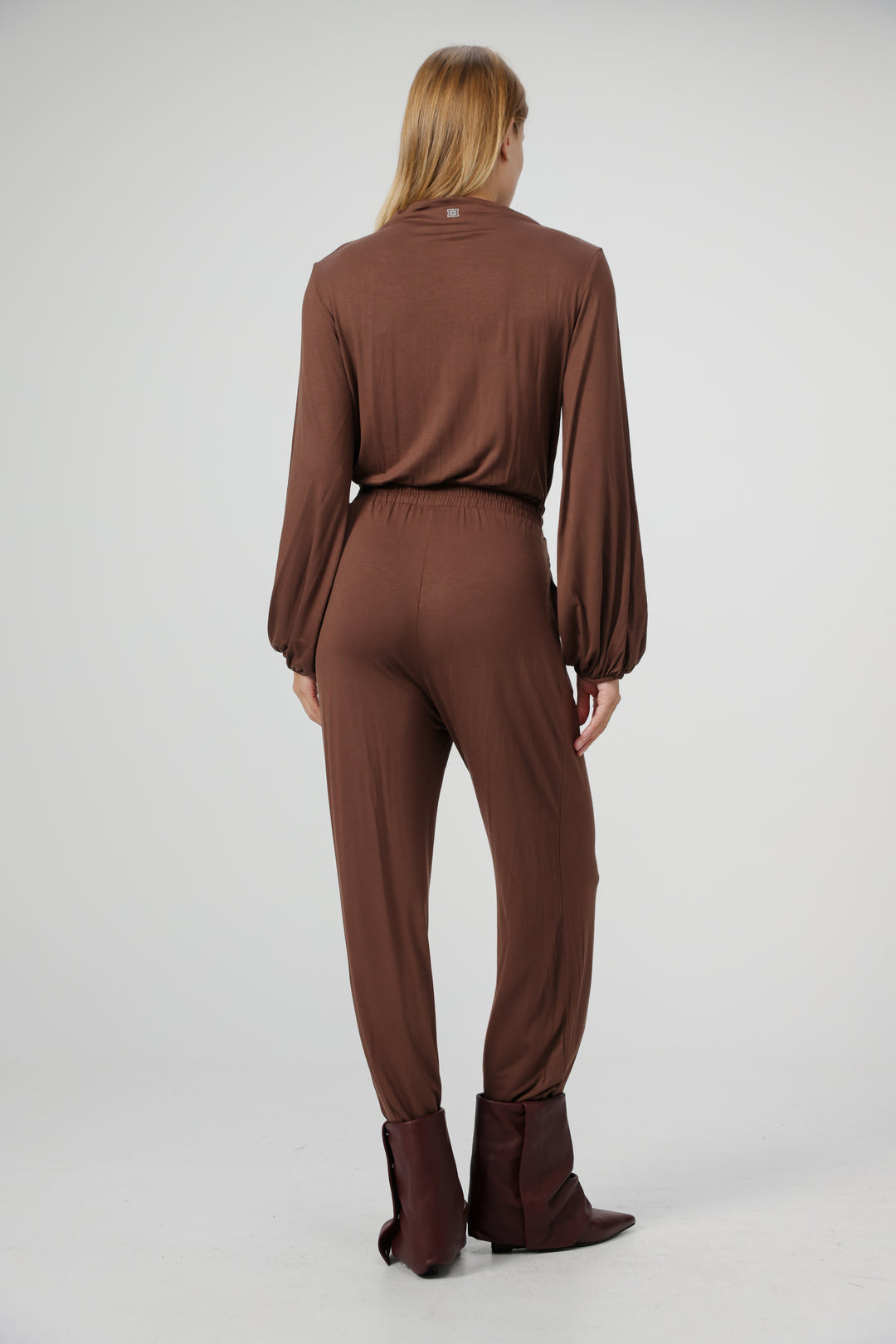 Adamon Lace Brown Jumpsuit