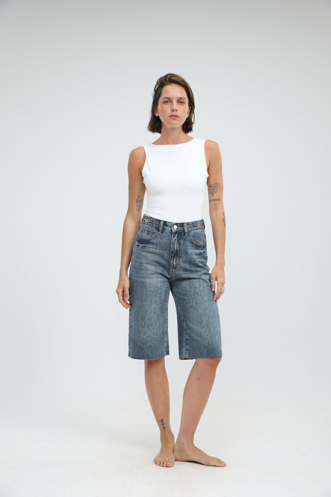 Star 787 Blue Bermuda Denim Shorts