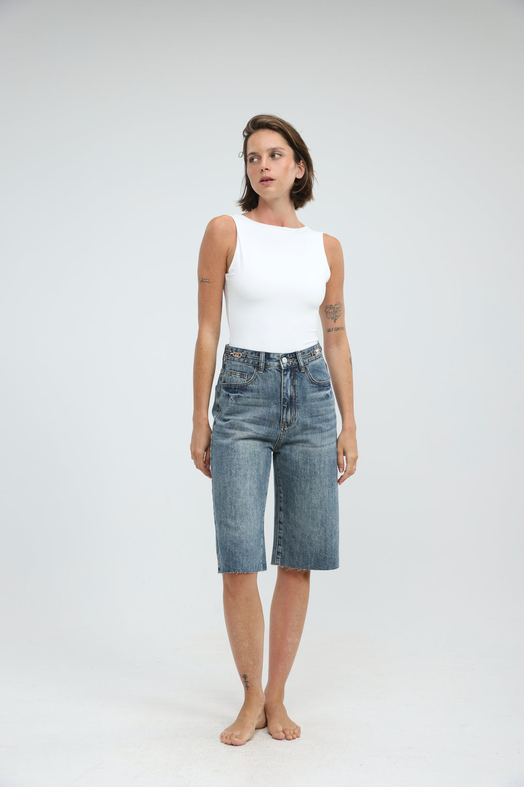 Star 787 Blue Bermuda Denim Shorts
