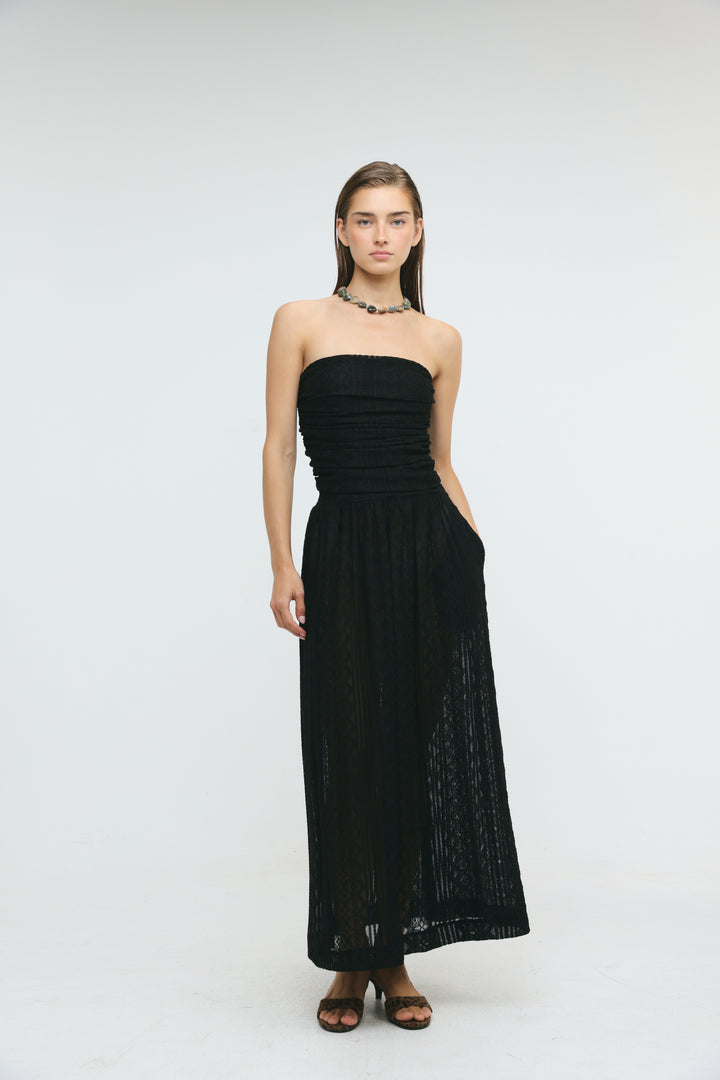 Santorini Black Lace Dress