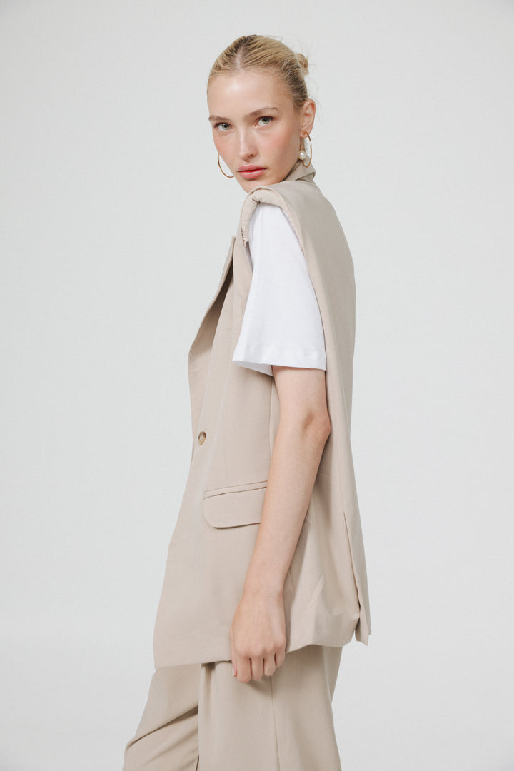 Office Beige Vest