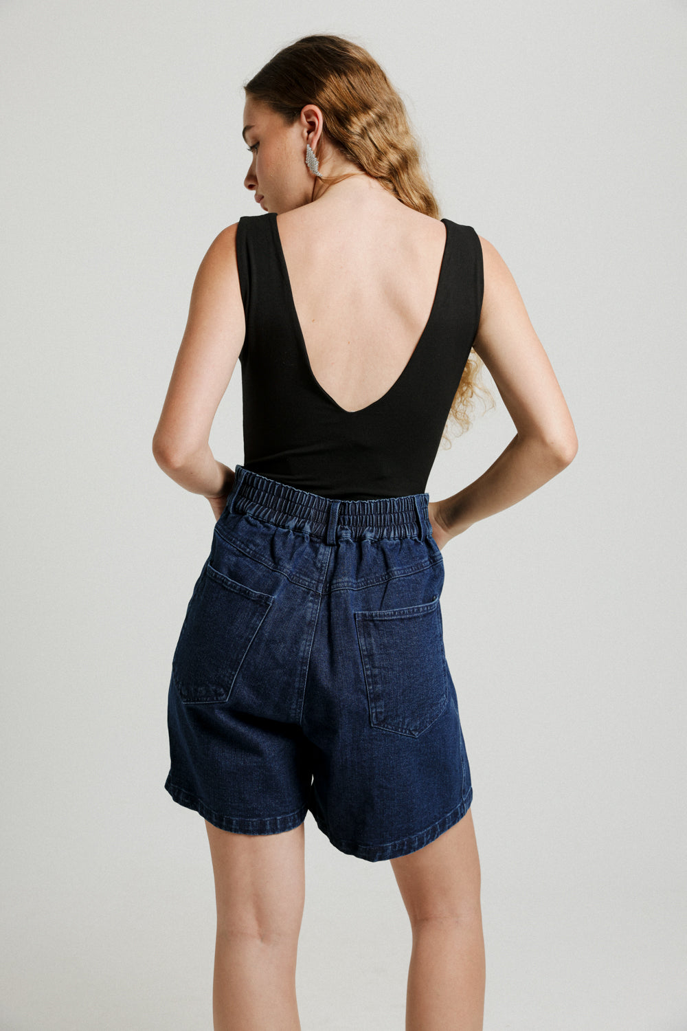 Guri Short Dark Denim Bottoms