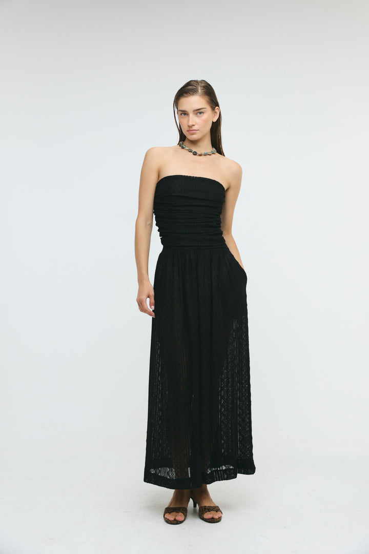 Santorini Black Lace Dress