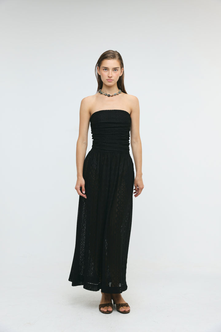 Santorini Black Lace Dress