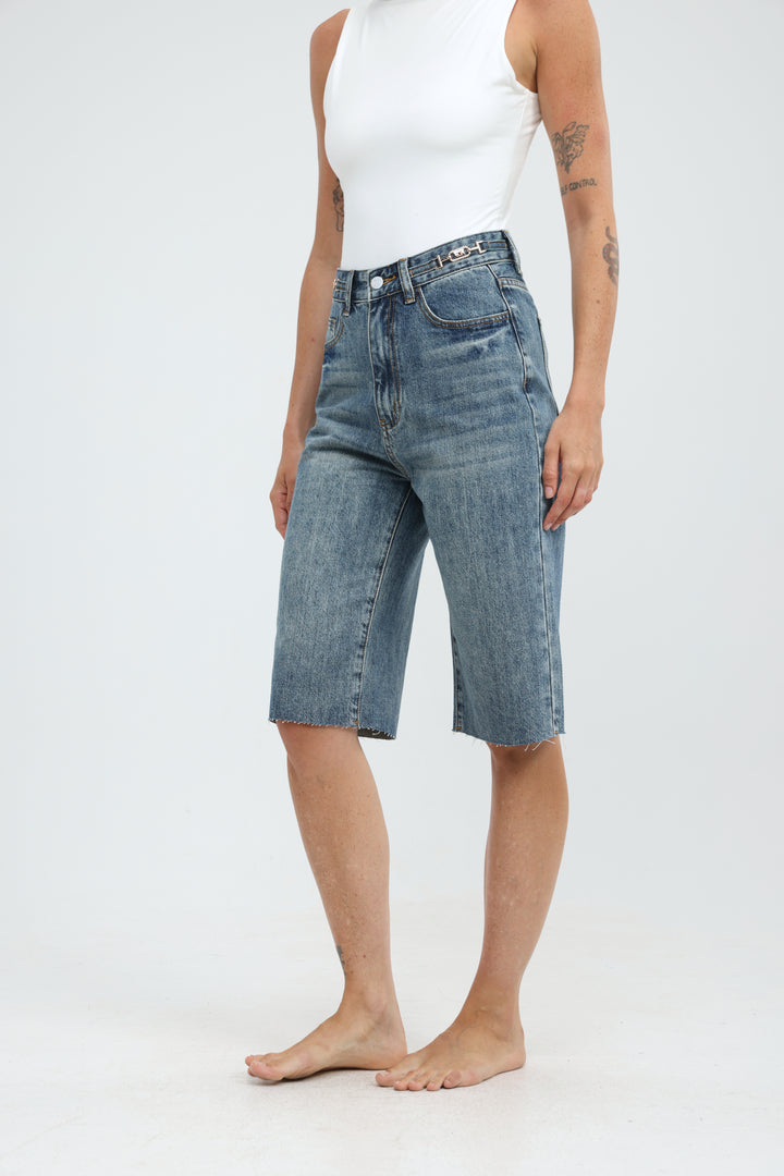 Star 787 Blue Bermuda Denim Shorts