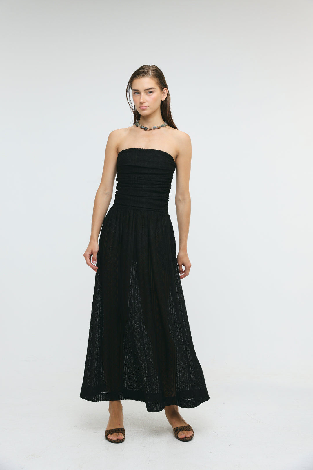 Santorini Black Lace Dress