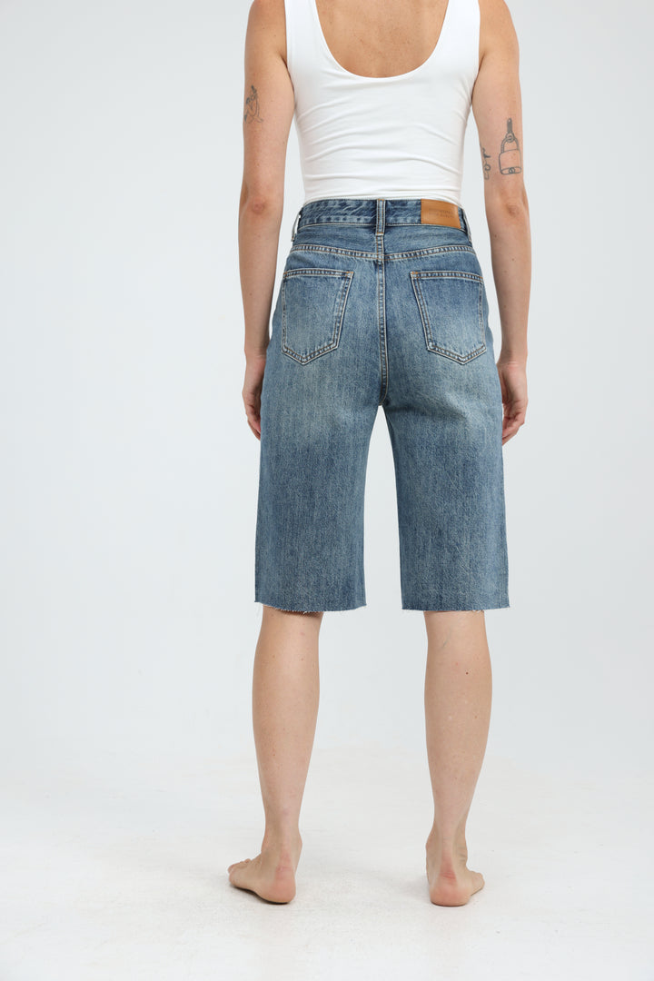 Star 787 Blue Bermuda Denim Shorts