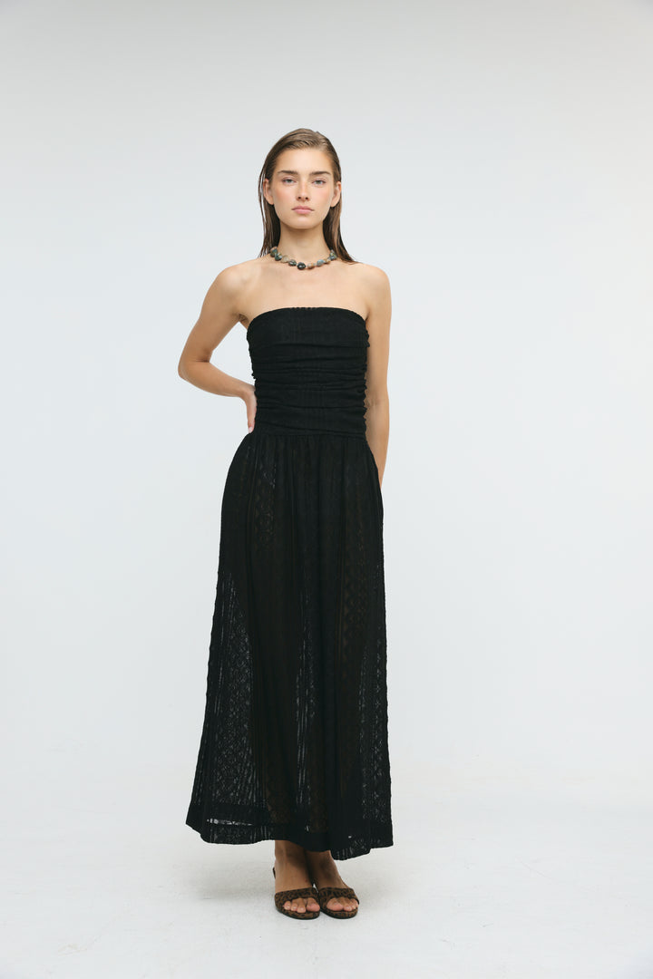 Santorini Black Lace Dress