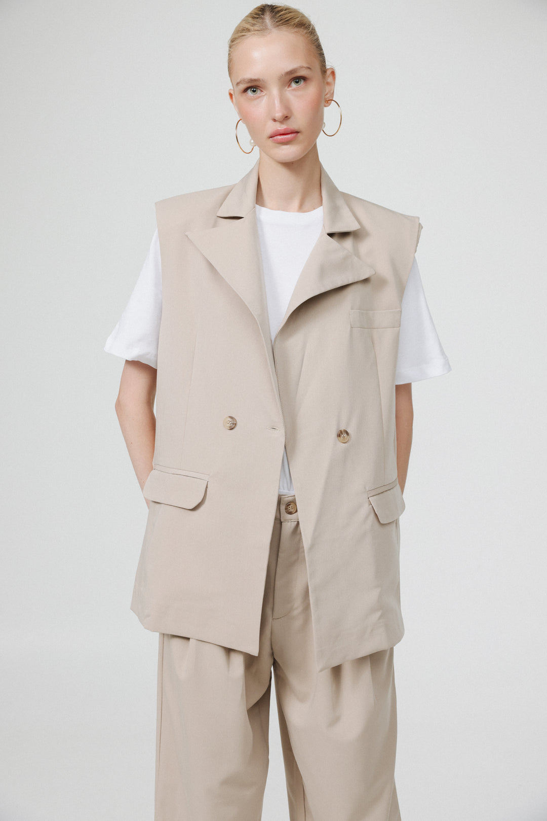 Office Beige Vest