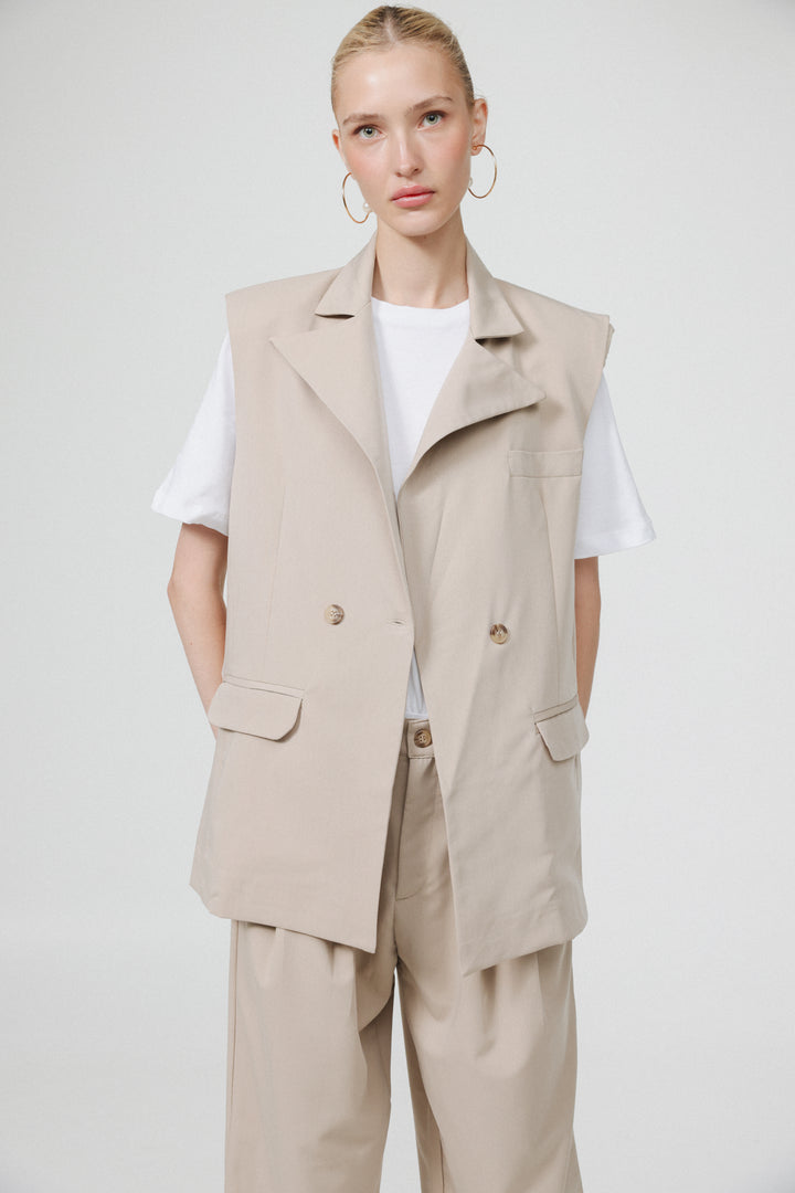 Office Beige Vest