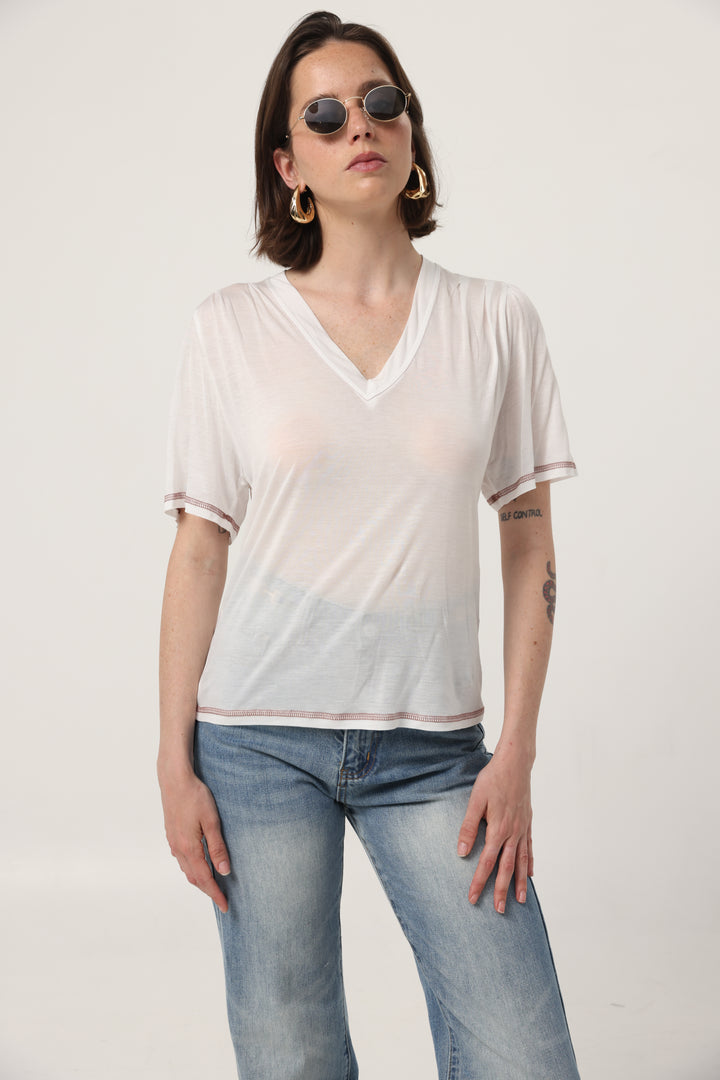 Clean Cream V T-Shirt