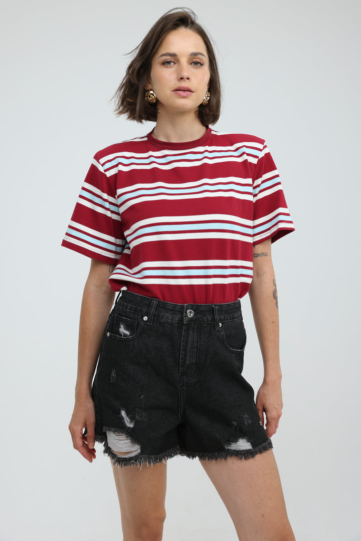 Star 403 Black Denim Shorts