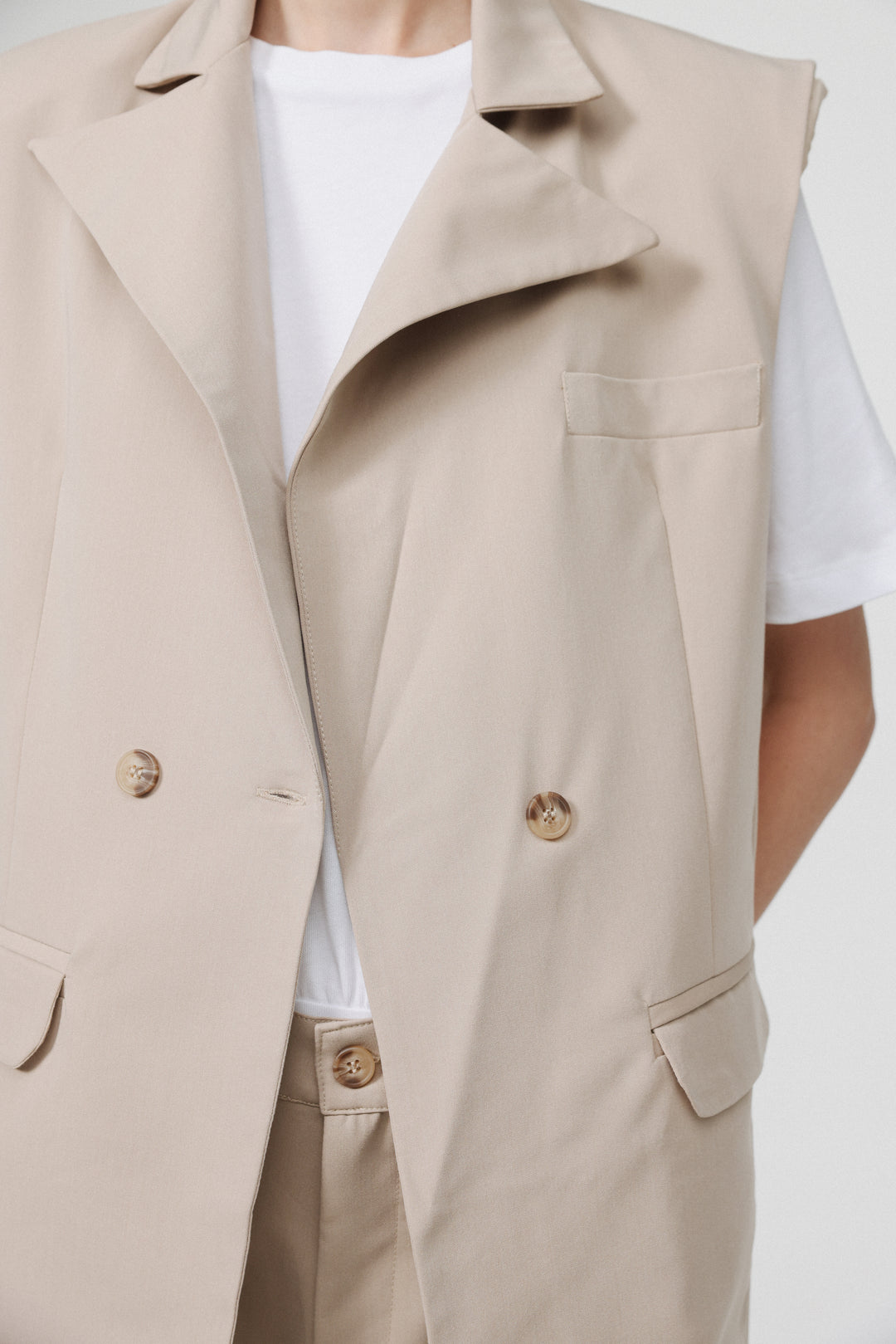 Office Beige Vest