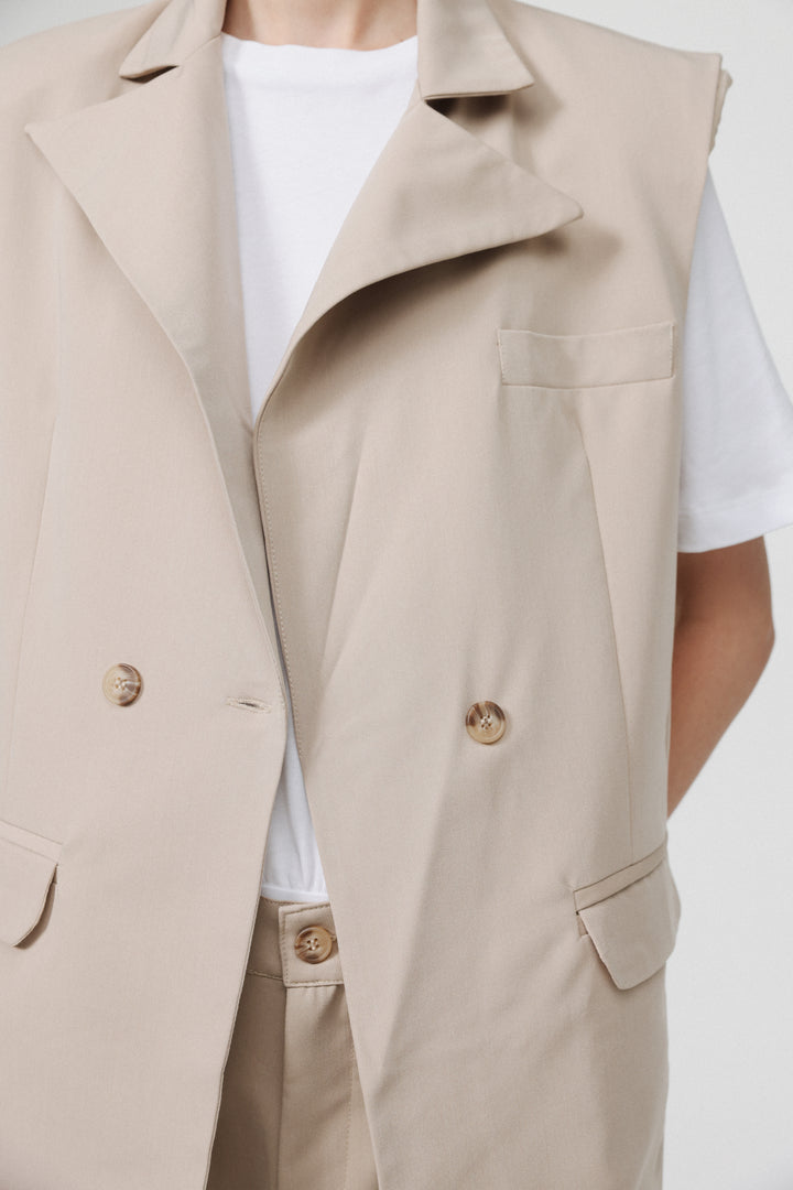 Office Beige Vest