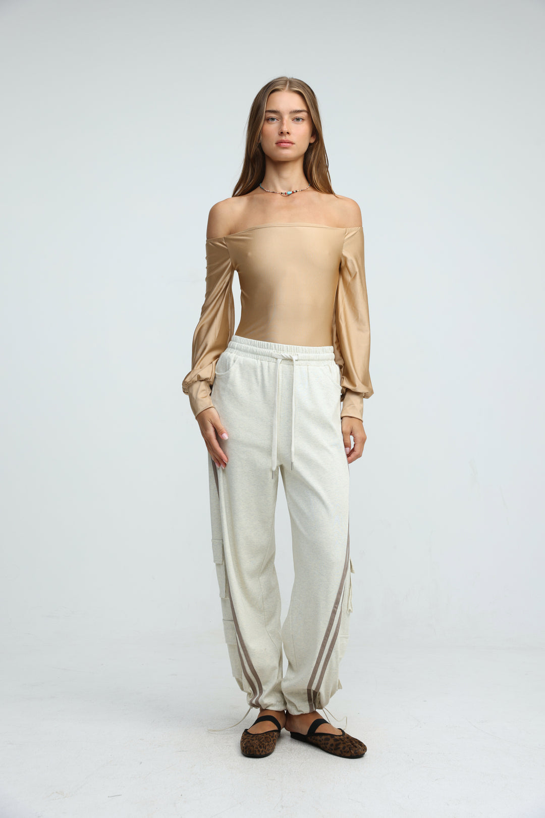 Era Gold Off Shoulder Bodysuit