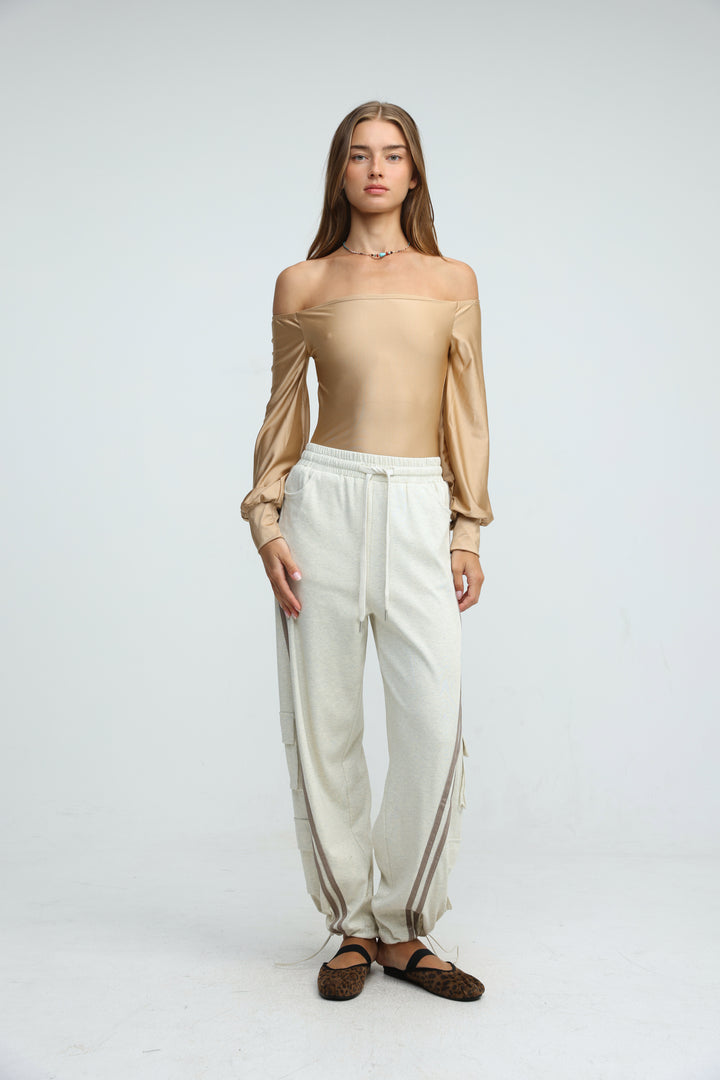Era Gold Off Shoulder Bodysuit