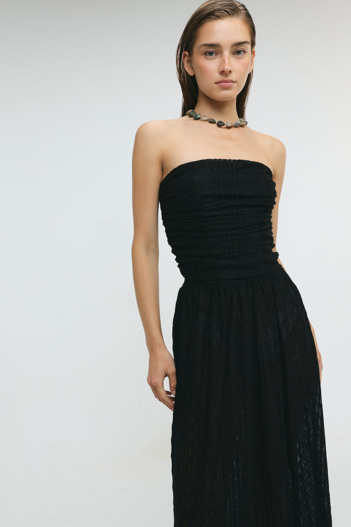 Santorini Black Lace Dress