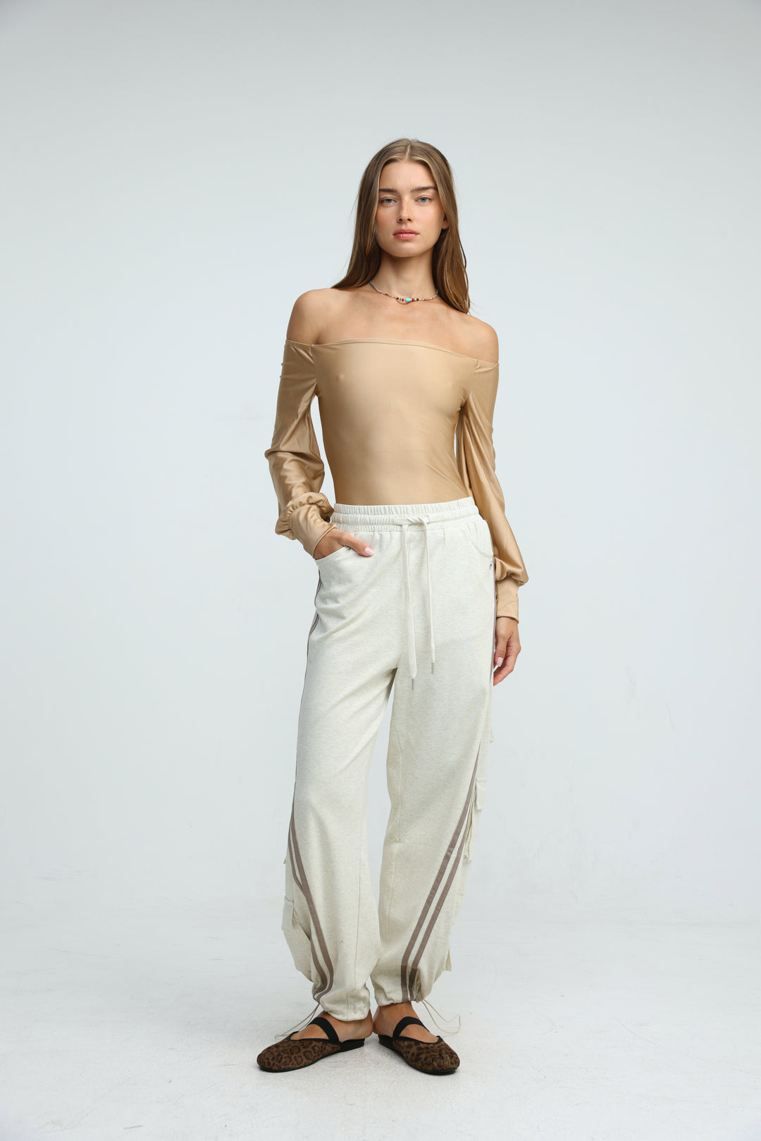 Era Gold Off Shoulder Bodysuit