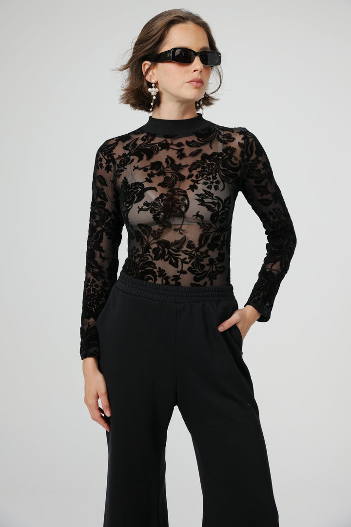 Toast Black Bodysuit