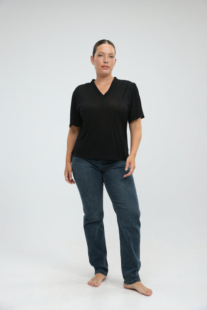 Clean57 Black V T-Shirt