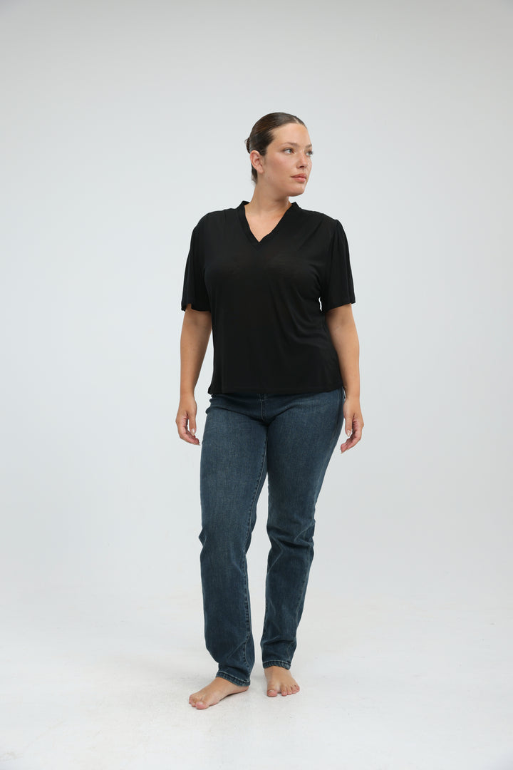 Clean57 Black V T-Shirt
