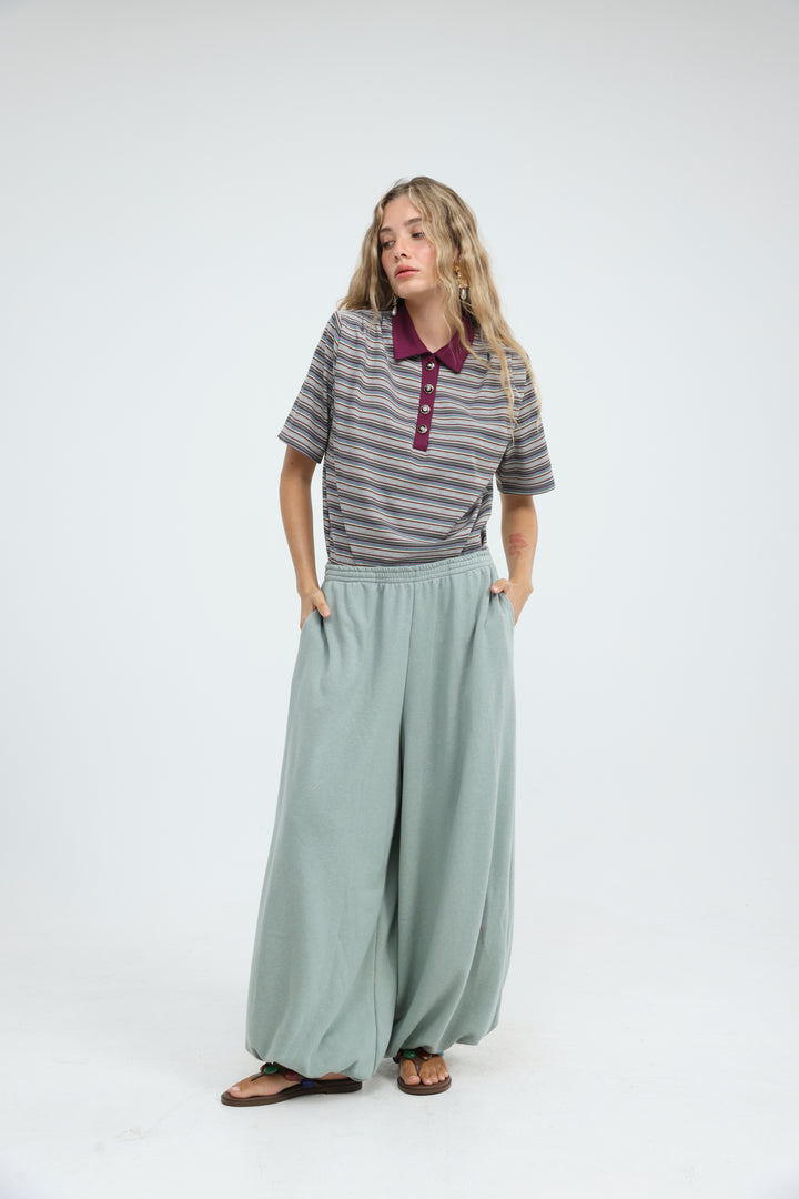 Forward Grey Striped Padded Polo