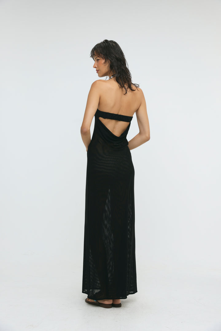 Ibiza Black Halter Dress