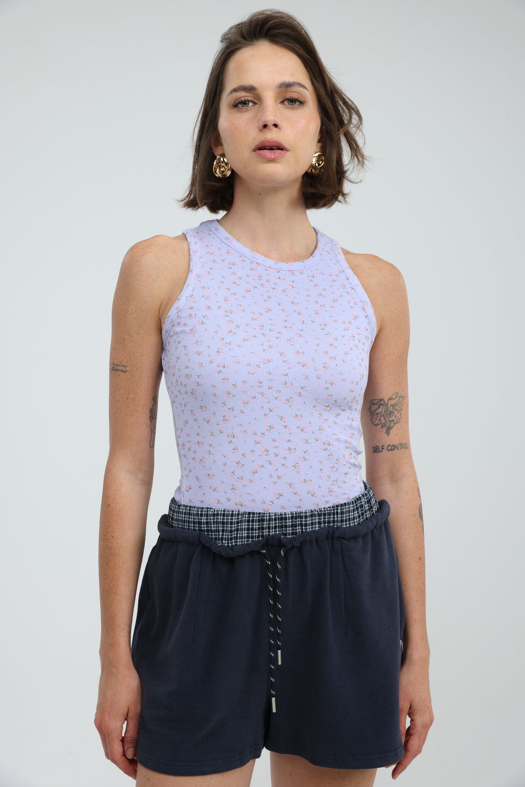 GoldenHour Lilac Floral Tank