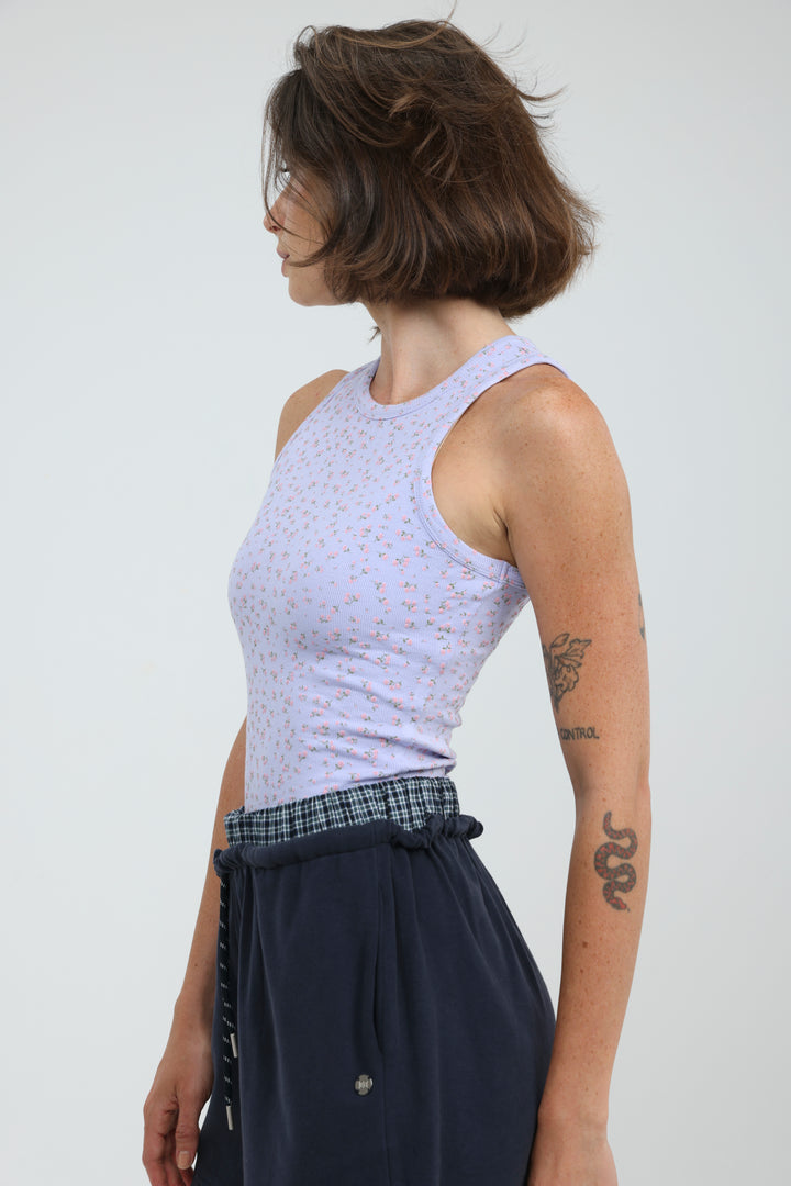 GoldenHour Lilac Floral Tank