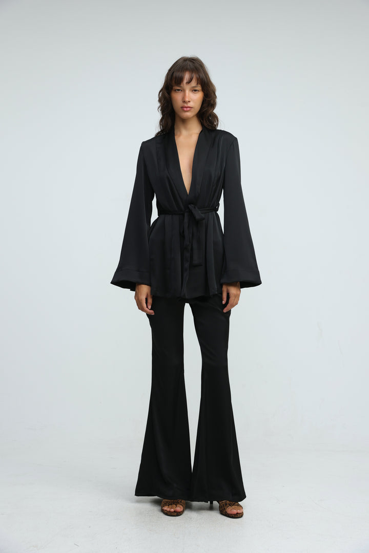 Frisson Black Kimono