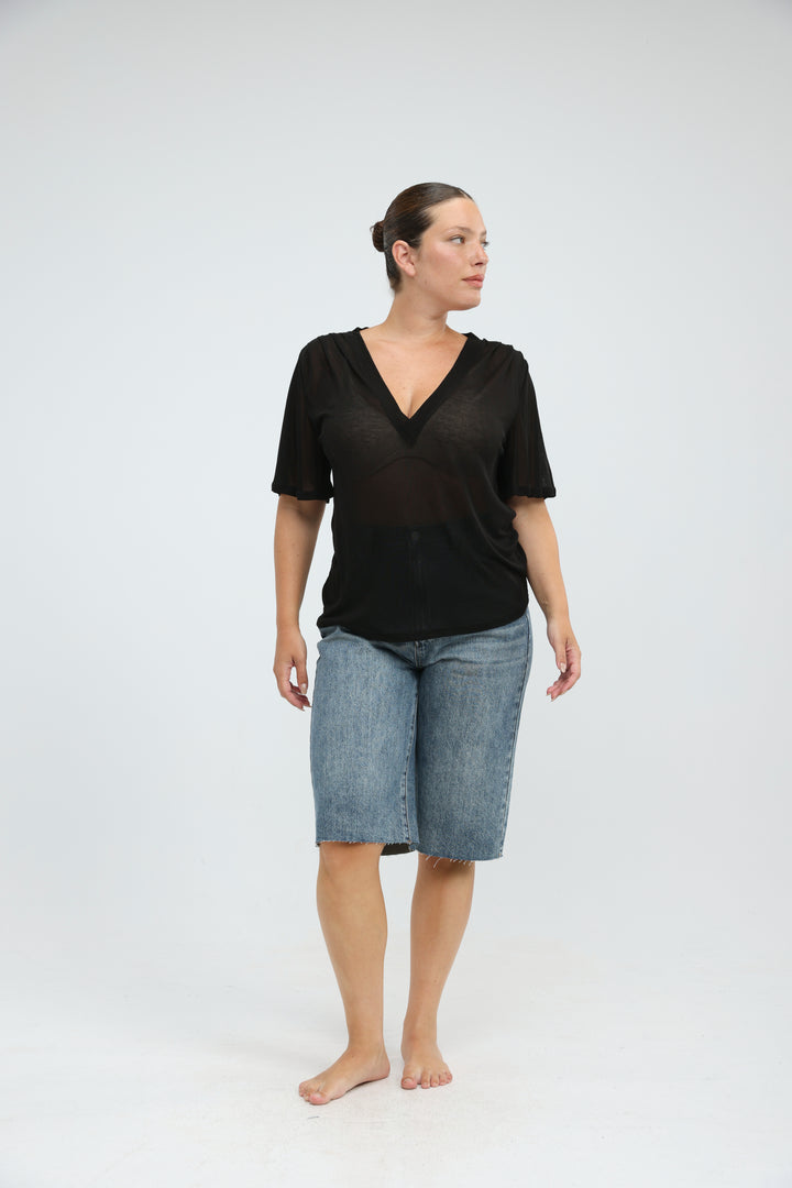 Clean60 Black V T-Shirt