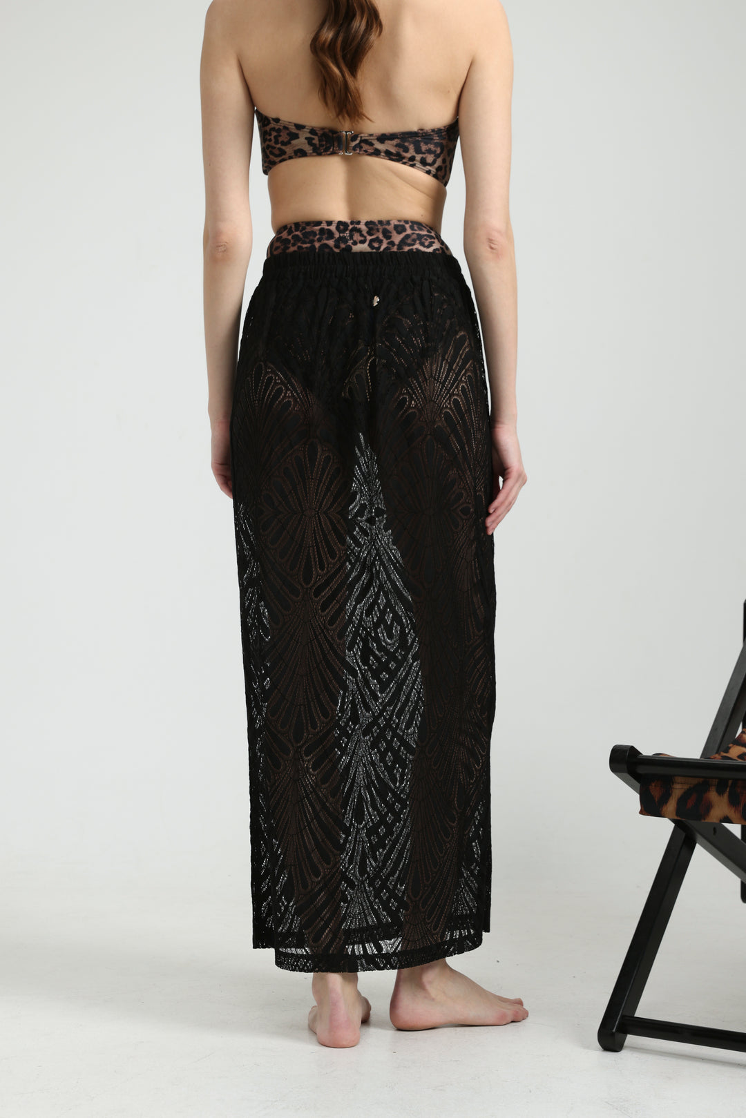 Lacy Black Maxi Skirt