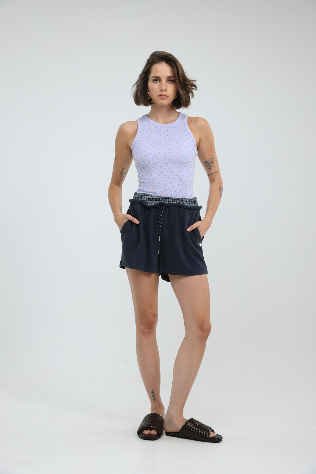 Box Navy Shorts
