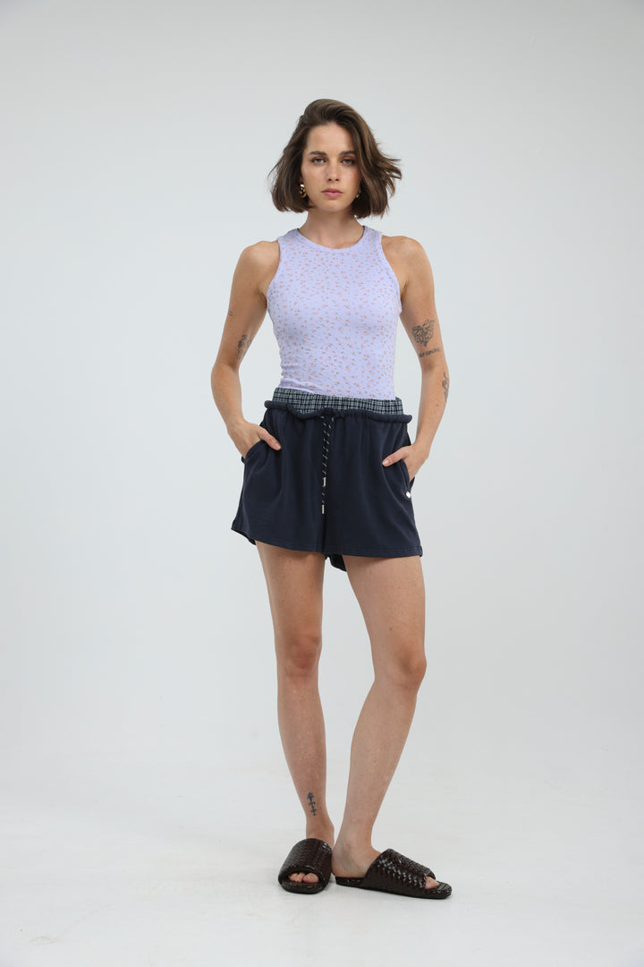 Box Navy Shorts
