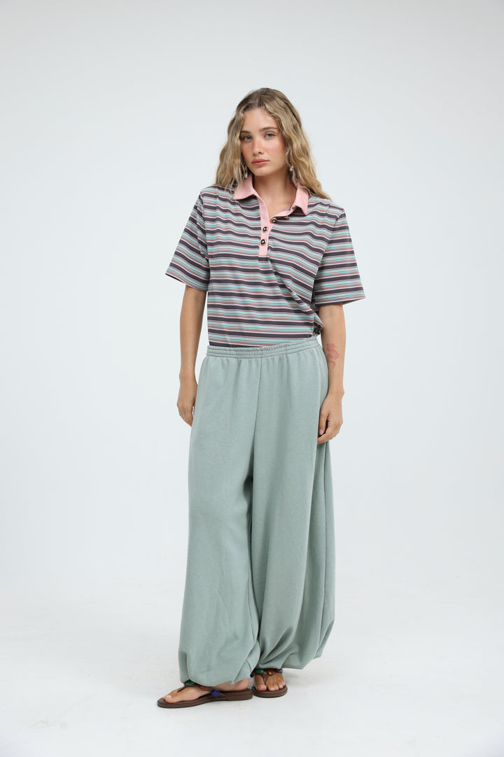Forward Purple Striped Padded Polo