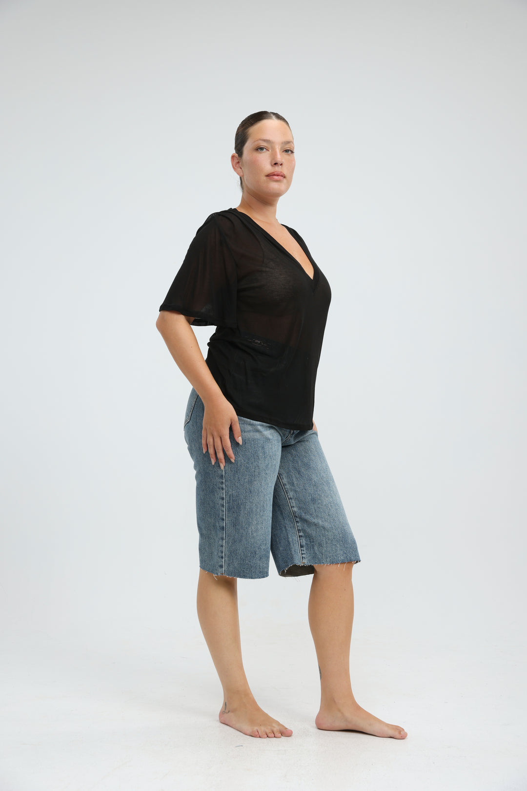 Star 787 Blue Bermuda Denim Shorts