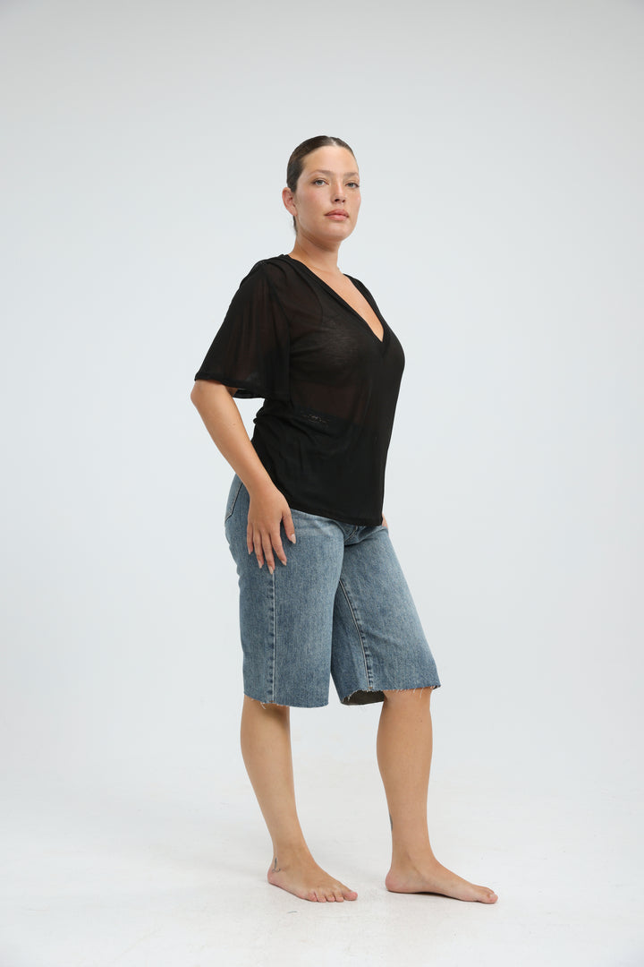 Star 787 Blue Bermuda Denim Shorts