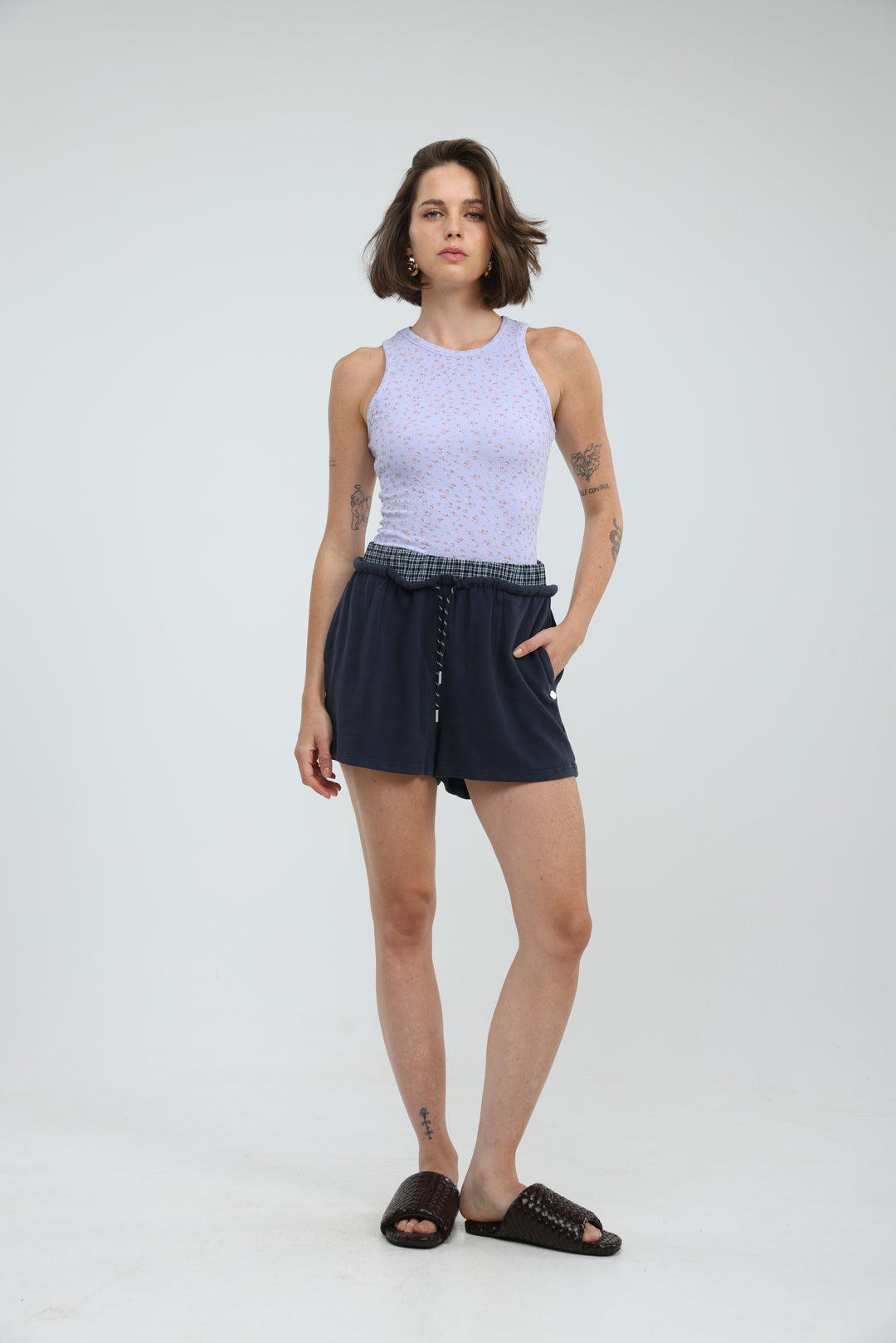 Box Navy Shorts