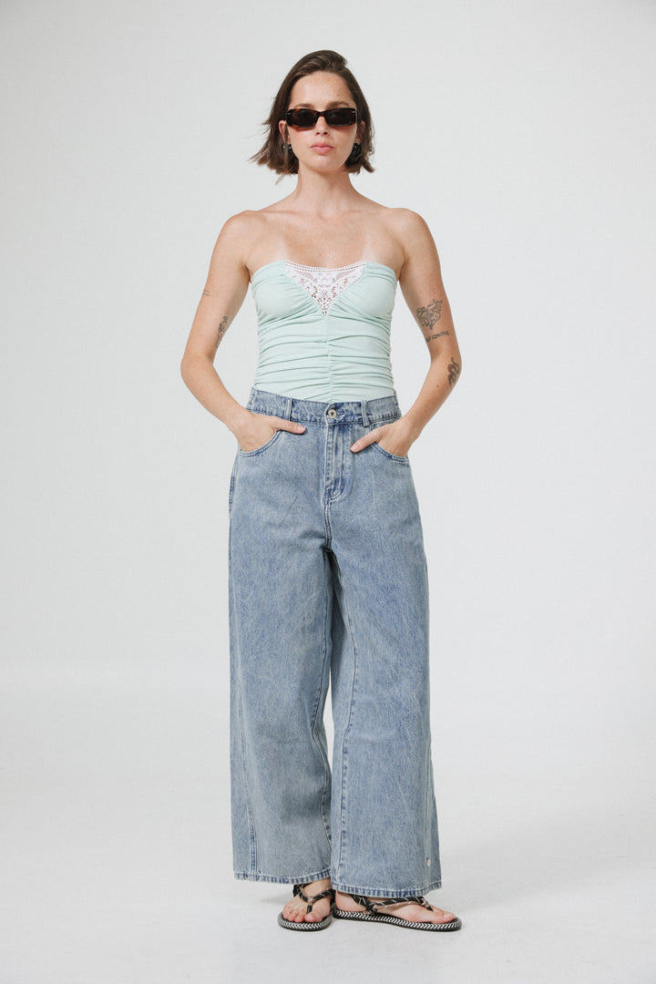 Livi Mint Strapless Top