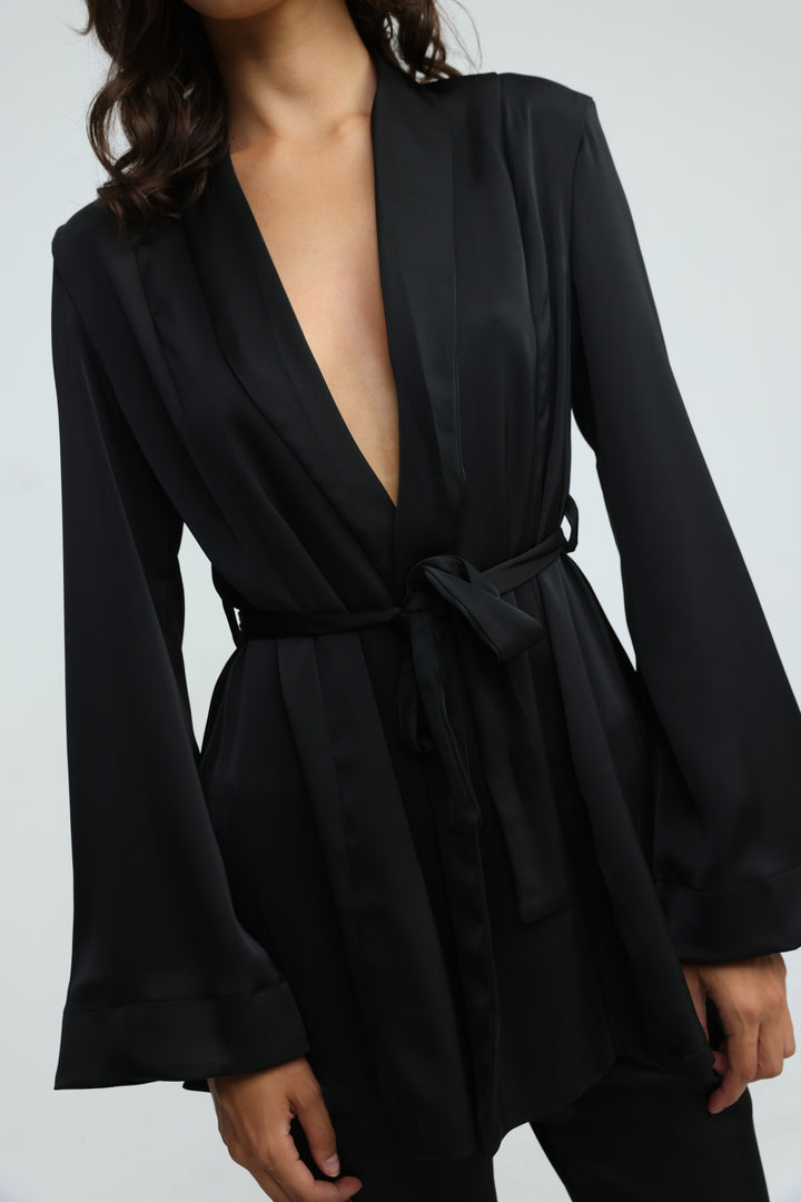 Frisson Black Kimono