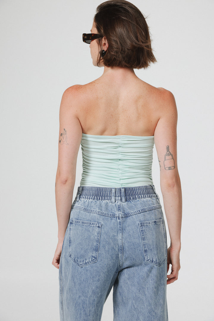 Livi Mint Strapless Top
