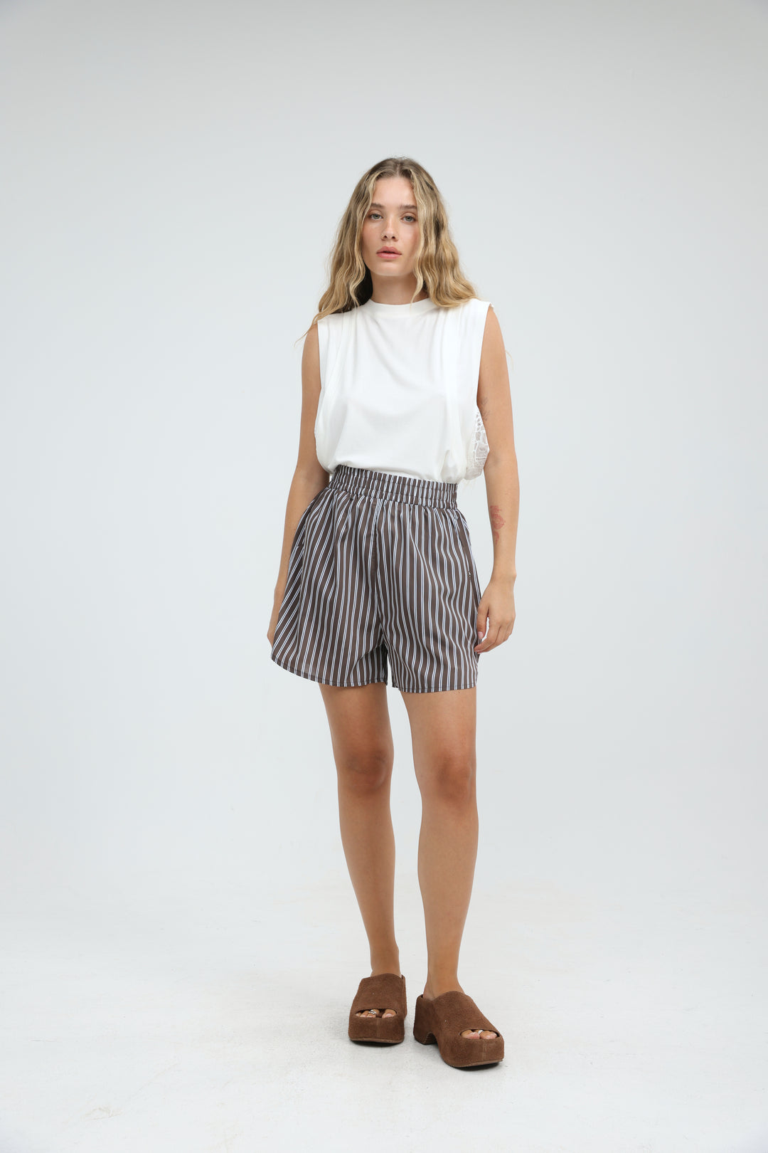 Buni's Brown Striped Shorts